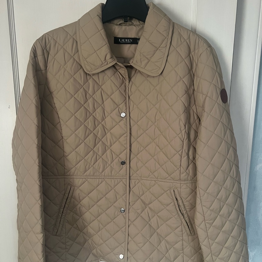 Ralph Lauren Beige Quilted Utility Jacket